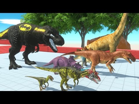ESCAPE FROM BATMAN T REX -Animal Revolt Battle Simulator