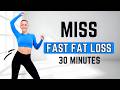 30 Min MISS CARDIO For FAT LOSS 14 Days Weight Loss Challenge No Squat No Lunge Diet Workout