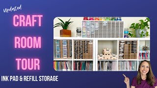 Craft Room Tour | Organization & Storage Ideas for Ink Pads and Refills #crafts #organization