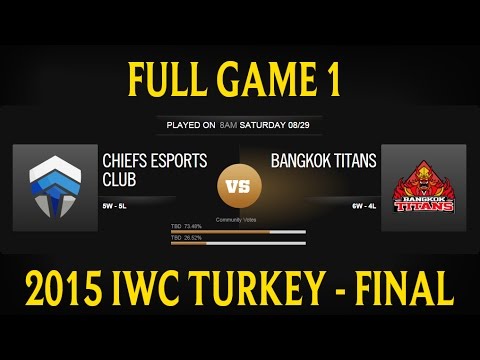 The Chief vs Bangkok Titans - Jogo 1 | CHF vs BKT  - Final - IWCT Turkey 2015