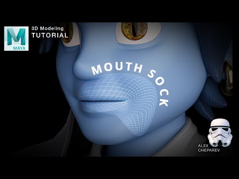Easy 3D Character Modeling in Maya - Part 7.1 - Mouth Sock