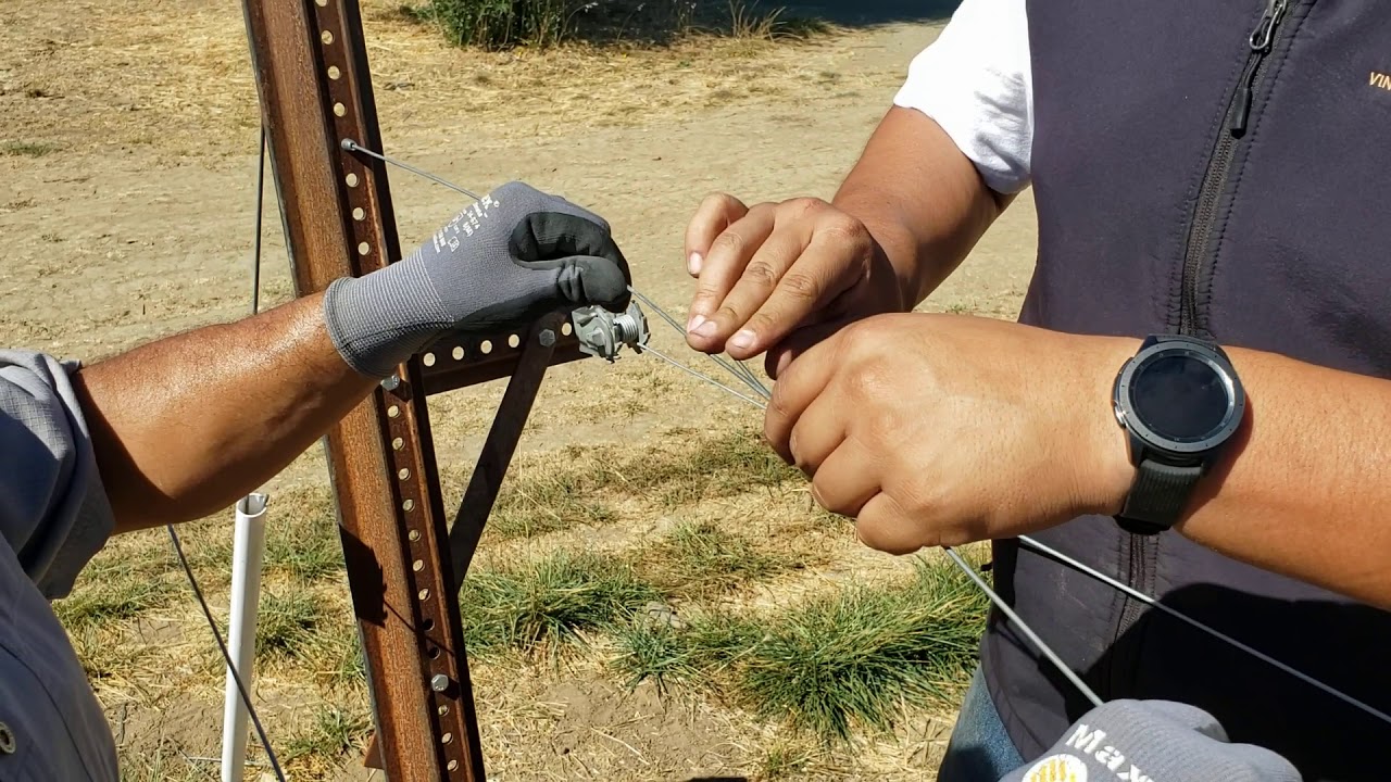 How to install a Gripple wire joiner in the vineyard.