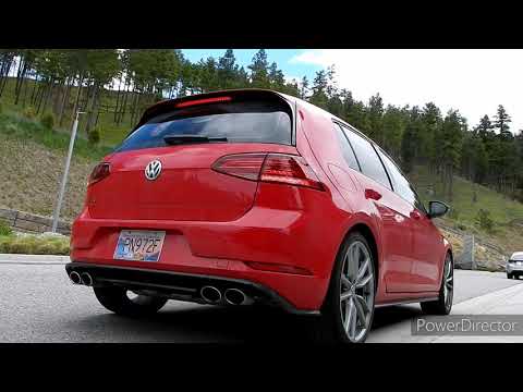 MK7.5  Golf R CTS Catless Downpipe Cold Start - Before and After