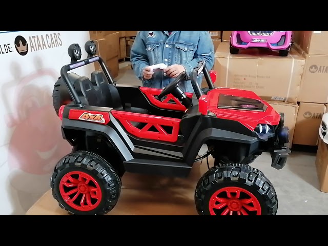 Vídeo relacionado con ZoomBuggy Coche Eléctrico para Niños con Mando a Distancia, Vehículo Eléctrico 12V con Velocidad 2-4 Km/h, Claxon, Reproductor MP3, Luces LED y Música, Soporte 28 kg, Todo Terreno para Niños 3+ Años