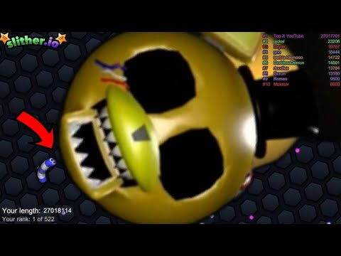 Slither.io A.I. Golden Freddy Skin (FNAF?) - Epic Skin Slitherio Vip Best Gameplay - Infinity Score