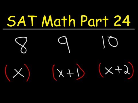 SAT Math Part 24 Consecutive Integers Word Problems Membership