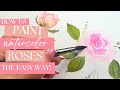 How to Paint Watercolor Roses (the easy way!)