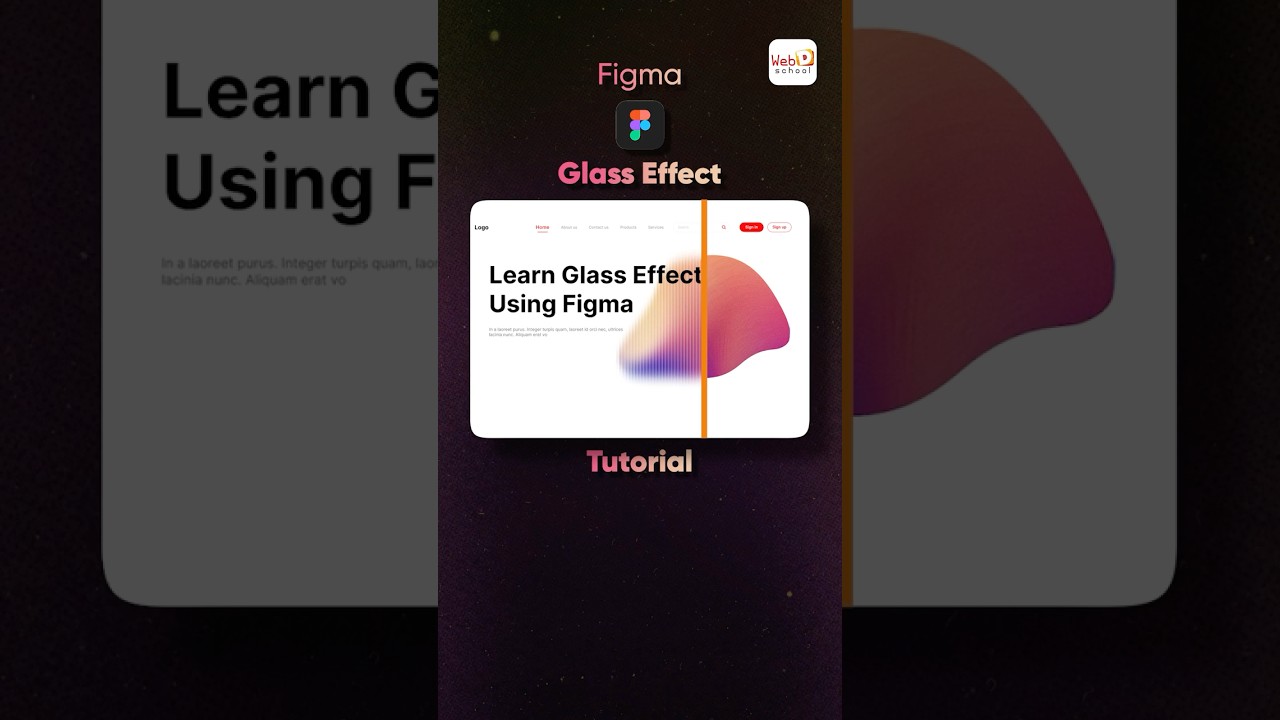 Figma Tutorial: Glass effect in Hero Section 🔥| Step-by-Step Tutorial #figma #tutorial #ui #ux