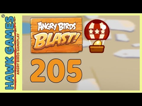 Angry Birds Blast Level 205 - 3 Stars Walkthrough, No Boosters