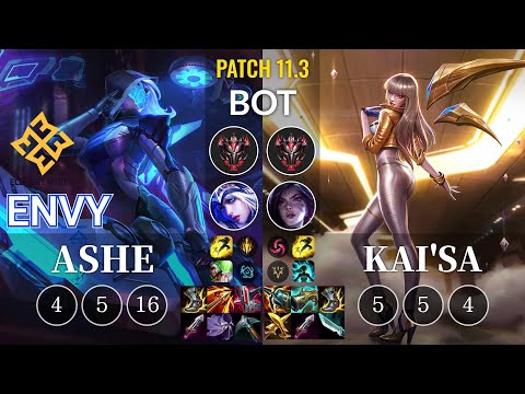 EM Envy Ashe vs Kai'Sa Bot - KR Patch 11.3