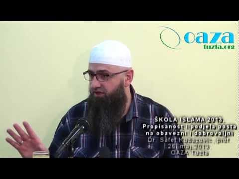 SKOLA ISLAMA 2013  1 cas  Propisanost i podjela posta na obavezni i dobrovoljni