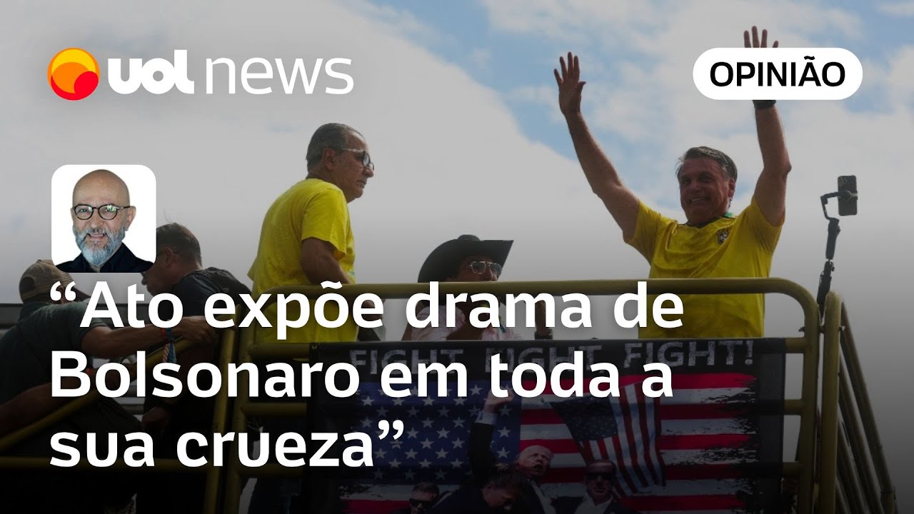 Bolsonaro: ato em Copacabana transforma-se em vitrine do drama de ex-presidente, analisa Josias