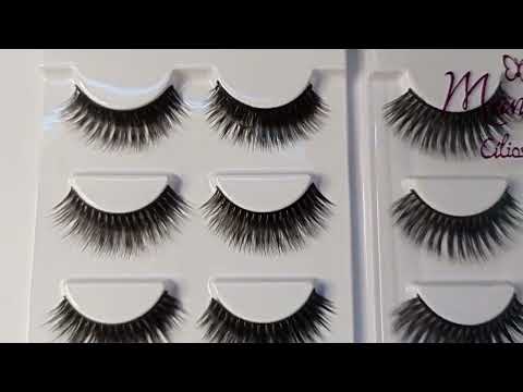 CARTELA CÍLIOS POSTIÇOS 6D 3 PARES MANDALA