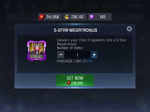 240,000 Titan Fragments Spent 5-Star MEGATRONUS | Transformers: Forged to Fight