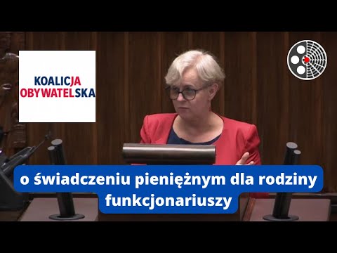 Joanna Kluzik-Rostkowska o świadczeniu dla rodzin funkcjonariuszy