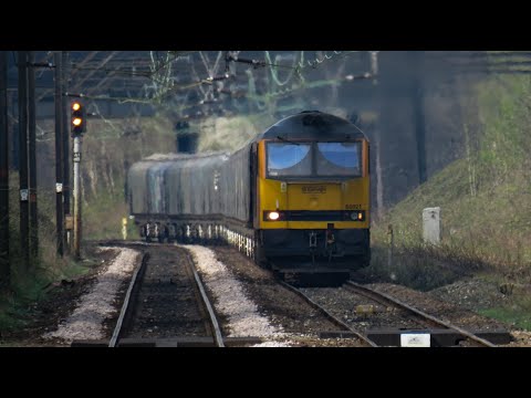 GBRf Class 60 No. 60021 on 6E09 Liverpool Biomass Tml - Drax Aes @ Fairfield on 10.04.20 - HD