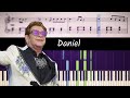 How to play piano part of Daniel by Elton John (sheet music)