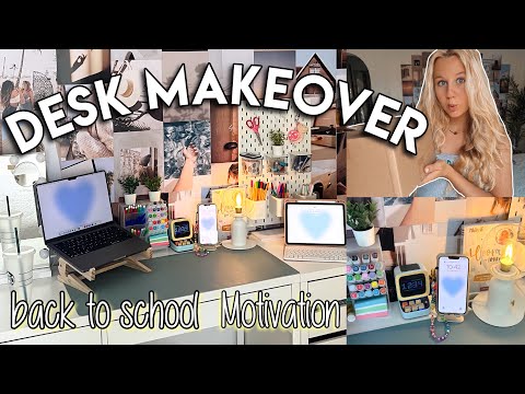 DESK MAKEOVER 2022 MOTIVATION FOR BACK TO SCHOOL | MaVie Noelle
