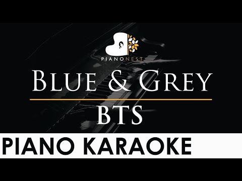 BTS - Blue & Grey - Piano Karaoke Instrumental Cover with Lyrics