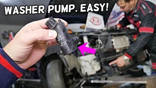 KIA OPTIMA WINDSHIELD WASHER PUMP REPLACEMENT REMOVAL, WINDSHIELD WASHER NOT WORKING