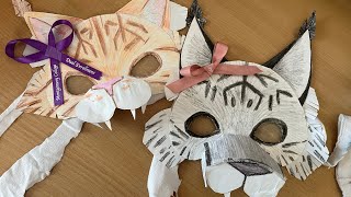 How to make a animal/therian mask with everyday items tutorial DIY project