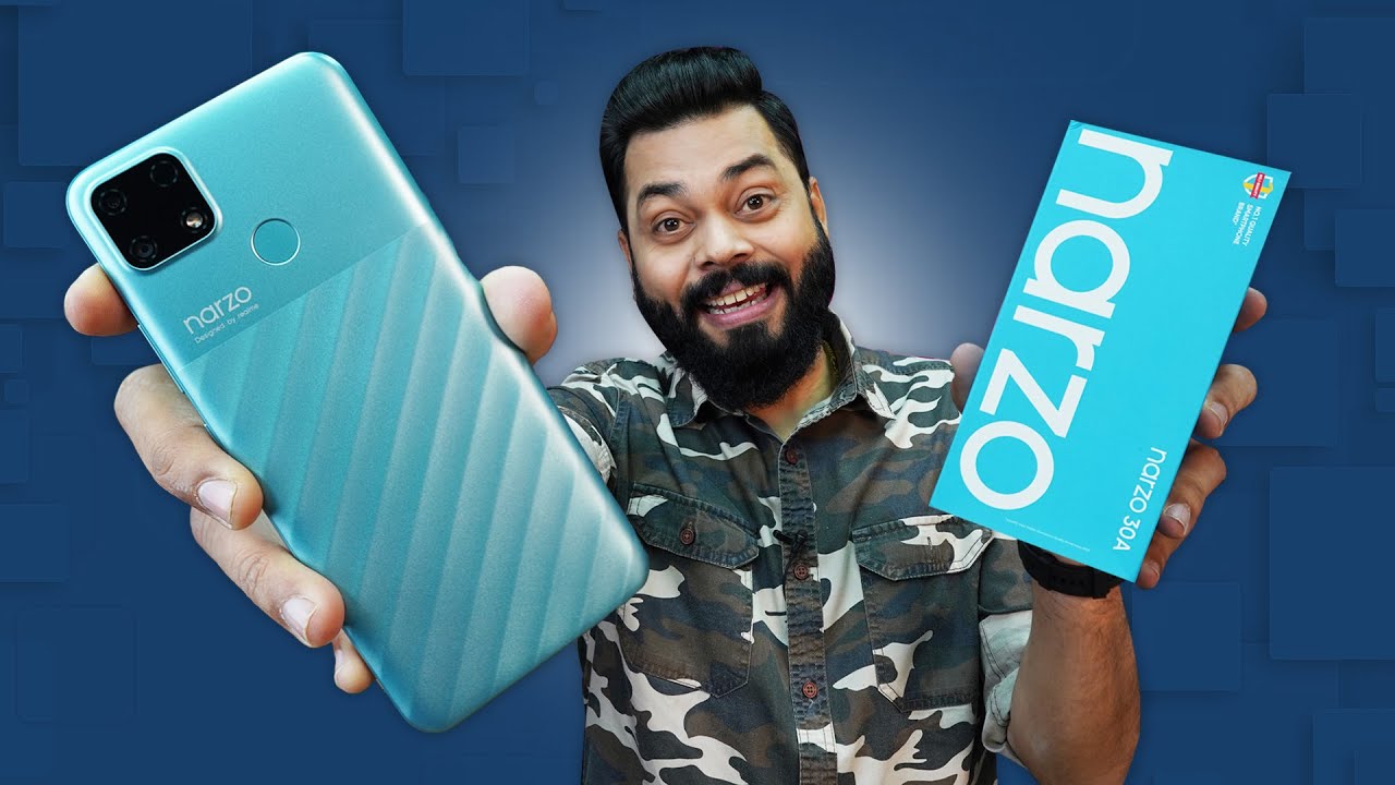 realme Narzo 30A Unboxing And First Impressions ⚡Helio G85, 6000mAh,18W Charging @8,999