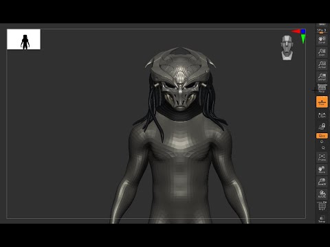 Predator Concept Art: Hard Surface Sculpting Practice in Zbrush PART 01