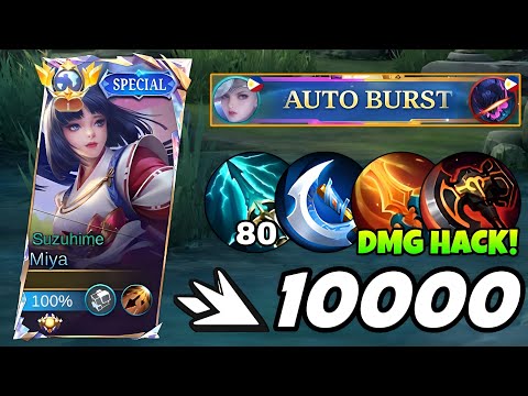 TOP GLOBAL MIYA BEST BURST DAMAGE BUILD IS HERE!🔥 (Auto 1 hit delete!💀) - mlbb