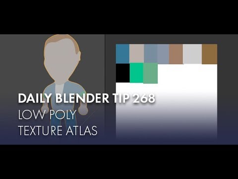 Daily Blender Tip 268 - Low poly texture atlas (Blender 2.7 & 2.8)