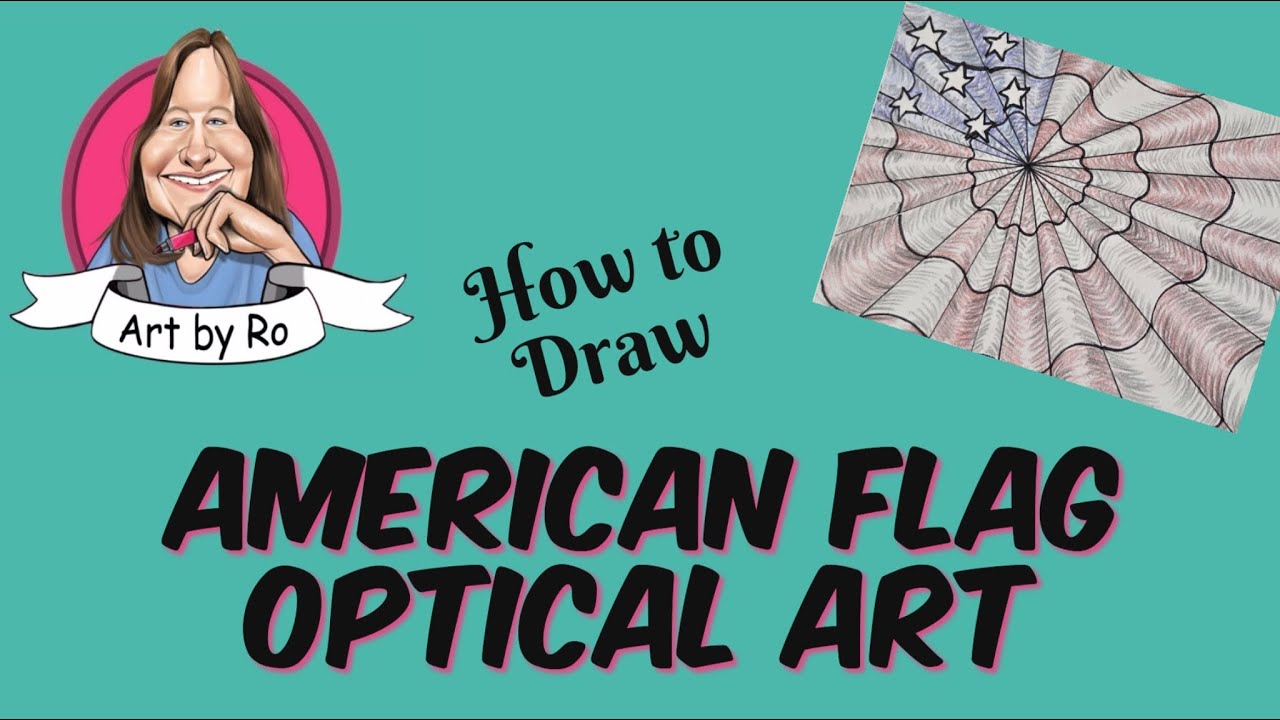 How to Draw an American Flag Optical Art