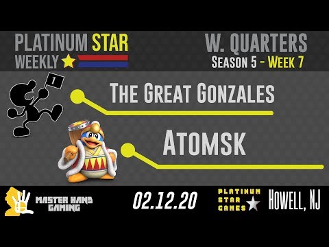 PSW S5:W7 - The Great Gonzales (Game & Watch) Vs. Atomsk (Dedede, Banjo) - W Semifinals