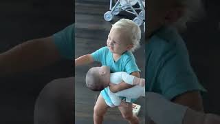 Cute Baby David playing with baby doll. Baby Game Shorts!