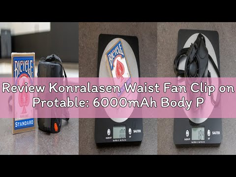 Review Konralasen Waist Fan Clip on Protable: 6000mAh Body Portable Mini Fan Rechargeable Under Clot