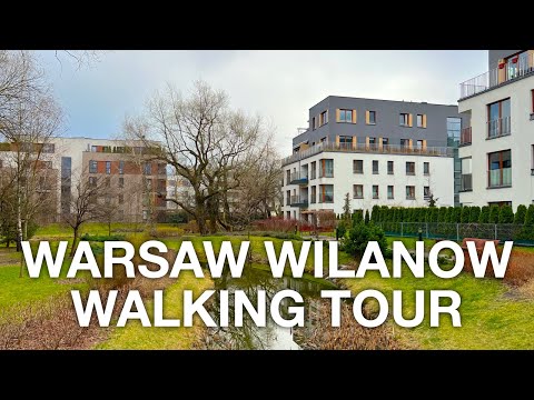 Enchanting Wilanów District: Early Spring Walk in Warsaw, Poland | 4K 60FPS Walking Tour