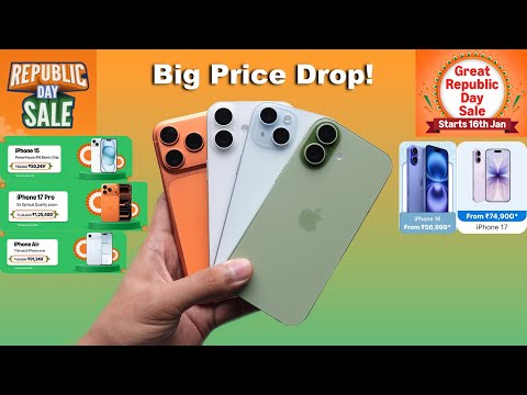 iPhones Big Price Drop in Flipkart & Amazon Republic Day Sale | iPhone 17, 16, 15 etc
