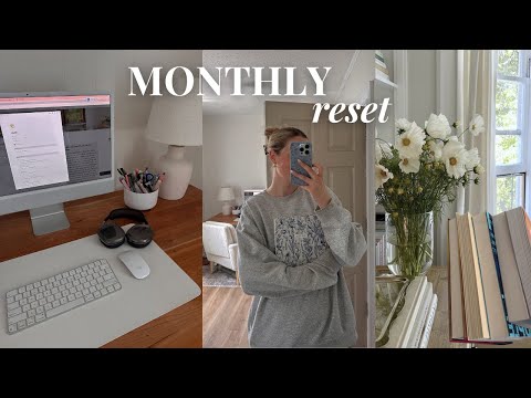 MONTHLY RESET ROUTINE 💌 goal-setting, reflection, current favs & cleaning!