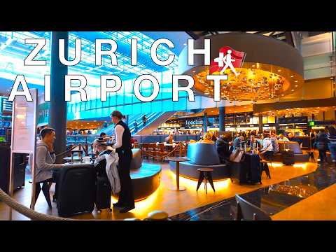 Zurich Airport Tour: Experience Swiss Precision & Luxury 🇨🇭 | 4K Walking Tour ✈️