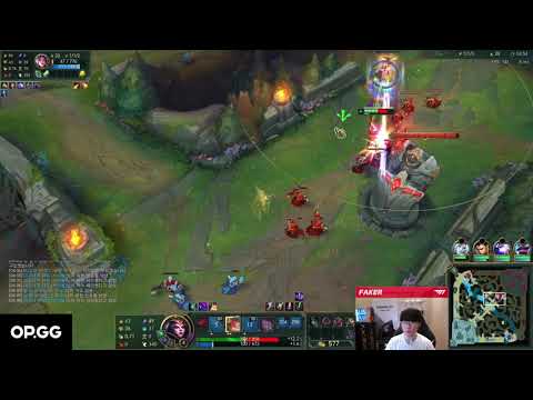 Faker with Insanely fast LeBlanc combo under enemy tower