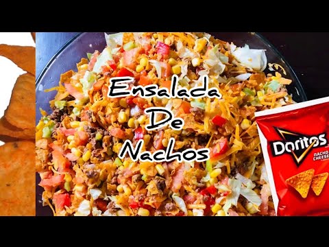 CÓMO HACER UNA SABROSA ENSALADA DE NACHOS #viral