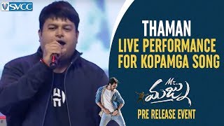 Thaman LIVE Performance for Kopamga Song | Mr Majnu Pre Release Event | Akhil Akkineni | Jr NTR