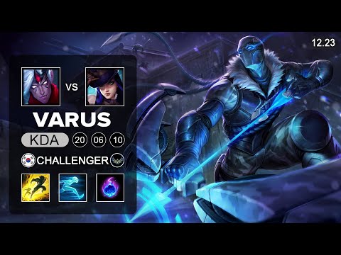 Varus vs Caitlyn ADC - KR Challenger - Patch 12.23 Season 12