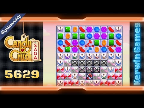 Candy Crush Saga Level 5629 - Nightmarishly Hard Level - No Boosters