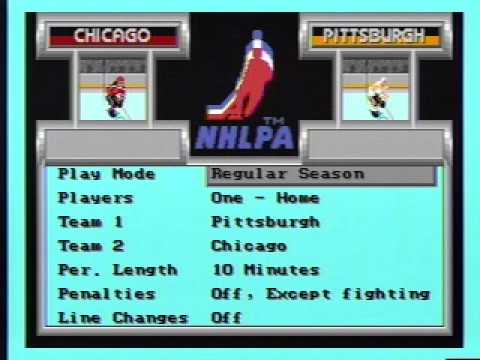 NHLPA Hockey 93 Megadrive