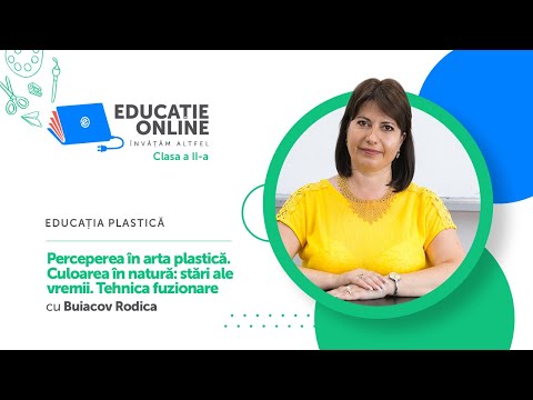 Educația plastică, Clasa a II-a, Perceperea în arta plastică. Culoarea în natură: stări ale vremii..