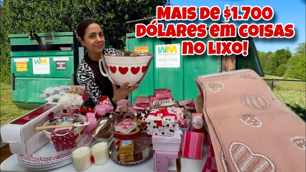Mais de $1.700 dólares em coisas novas no lixo dos Estados Unidos!🇺🇸