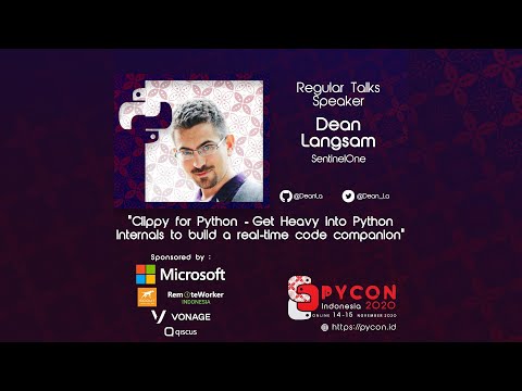 “Clippy for Python - Get Heavy into Python Internals” by Dean Langsam – PyCon Indonesia 2020