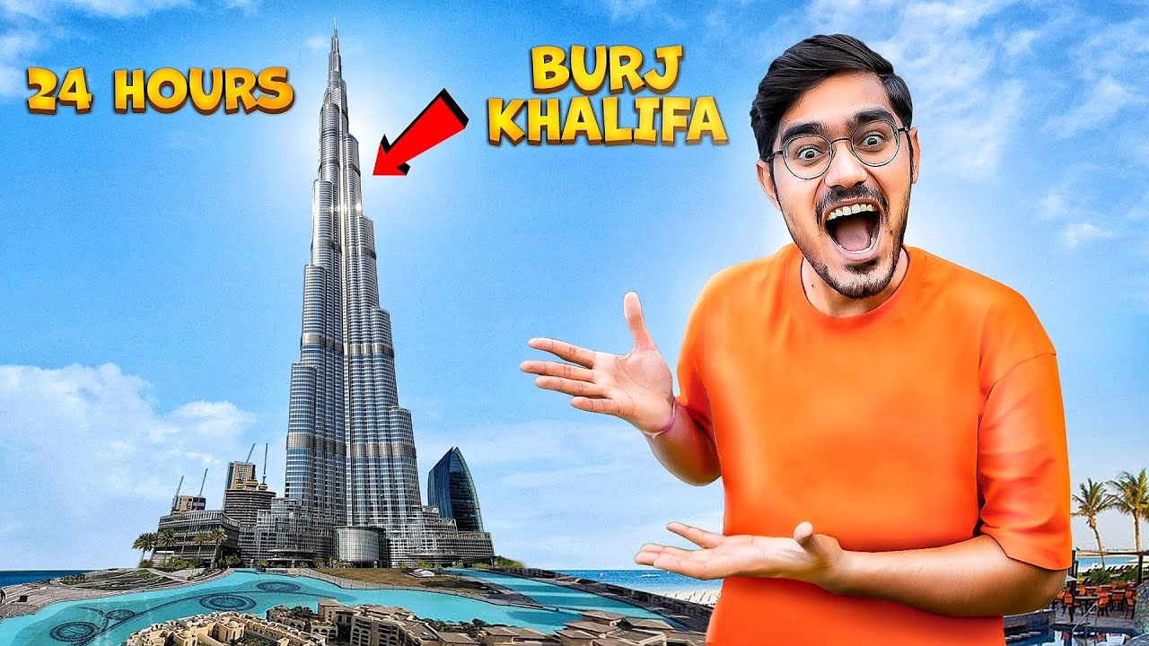 24 Hours in Burj Khalifa Challenge🔥| 24 घंटे इस से बाहर नहीं निकल सकते