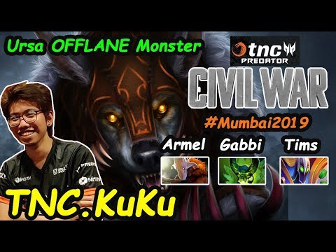 TNC KuKu - [Ursa] Superstar OFFLANE Mumbai Rank #TNC Civil War Dota2 7.21d Gameplay