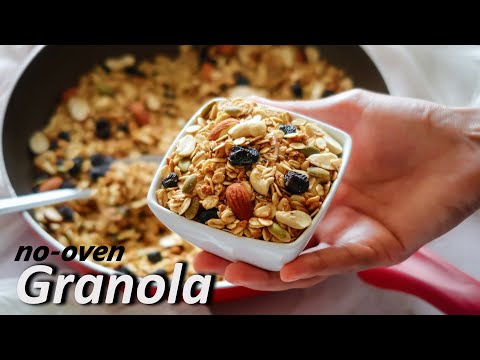 How To Make Granola Without Oven | Best Granola Recipe | Easy No-Oven Granola