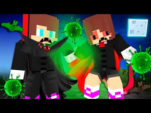 MAIZEN : VAMPIRE VIRUS inside JJ and Werewolf Mikey In Minecraft Animation